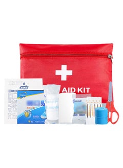 اشتري Mini First Aid Kit Small Emergency Survival Kit Medical Trauma Kit Bag Includes Bandage Tablets Cotton Swabs First Aid Guid for Travel Home Office Car Hiking Camping Survival, 18 Pack في الامارات