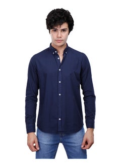 Buy Coup Slim Fit Basic Shirt For Men Color Navy in Egypt