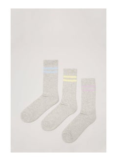 اشتري 3 Pack Stripe Crew Socks في الامارات