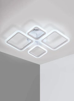 Buy Modern Square Ceiling Light Cool White 4 Lights 6000K in Saudi Arabia