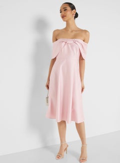 Buy Lace Detail Pleated Dress in UAE