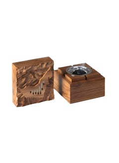 اشتري HilalFul UAE Kosso Wood Map Madkhan/Incense Burner | Home Fragrance | Aromatherapy | Decorative Incense Stand | Islamic Themed | Gift for Eid, Ramadan, Birthday, Wedding, Anniversary في الامارات