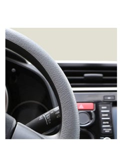 Buy Steering Wheel Cover Natural Leather (grey) in Egypt