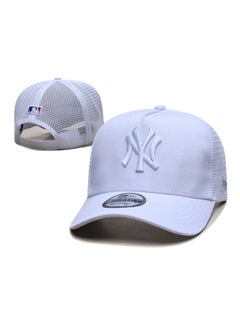 Buy New Era 9Fort New York Yankees Baseball Hat Duck billed Hat Pointed Hat Sun Hat Pure Cotton Breathable Mesh Panel Men's and Women's Hat Baseball Outdoor White in UAE