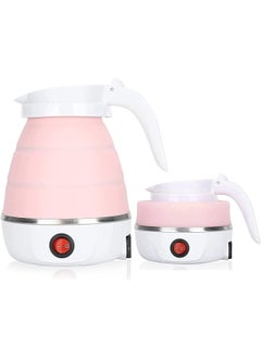 اشتري Travel Foldable Silicon Water Heater Jug Collapsible Mini Portable Electric Kettle - Pink في الامارات