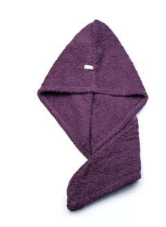 Buy 100% Cotton Terry Hair Towel Wrap, Purple in UAE