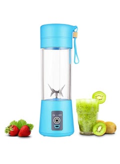 Buy Electric Blender And Portable Juicer Cup With Six Blades Blue 380ML in UAE