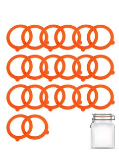 Buy 20 Pcs Silicone Sealing Gaskets Rings for Jars,Leakproof Replacement Rubber Seals for Glass Clip Top Jars Storage Can Bottle,Orange in UAE