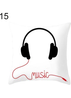 Buy Printed Pillow Cushion Cover White in UAE