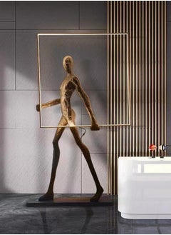 اشتري Modern Art Design Walking Man Sculpture Decorative LED Tall Tripod Floor Decoration Lamp 105x20x180 cm في الامارات