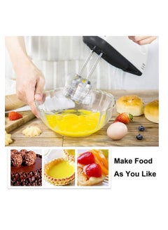 Buy Multifunctional daily use Hand Mixer for Egg Beater Electric Hand Mixer, Blender, Beater and Cream Maker with 7 Speed Control, 2 Dough Hooks and 2 Beaters Kitchen Handheld Food Processor in UAE