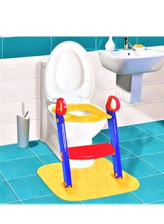 Buy Plastic Height Adjustable Baby Potty Toilet Trainer Seat With Step Ladder in UAE