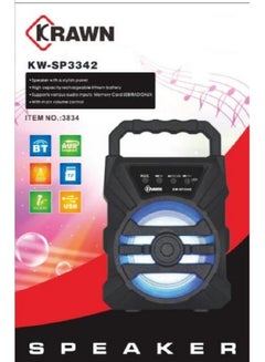 Buy Portable Bluetooth Speaker FM Radio SD Card USB Port MP3 Player in Saudi Arabia