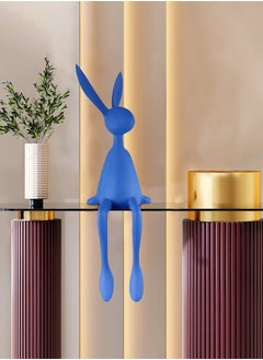 اشتري Rabbit Statue Bunny Decor Sculptures Collectible Figurines Stand Artwork Modern Art for Home Decor Living Room Bedroom Office Retail Decoration Resin L23xH70xW25 cm في الامارات