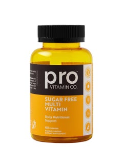 Buy Pro Vitamin Co Sugar-Free Multivitamin Gummy - Daily Nutritional Support, Halal, Vegan-Friendly, Gluten Free - Vitamin A, Vitamin B12, Zinc, Folic Acid, Vitamin E - 1 Pack Mango Flavour, 60 Gummies in UAE