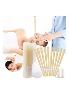 Buy Ear Candles, Beeswax Natural Wax Hearing Massage Ear Cleaning Earwax Removal Relaxation Sconces therapy Pure Kit (10 Pieces) in UAE