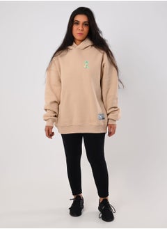 Buy cotton hoodie from Ca.Co. Mocha Colour with a print in Egypt