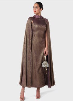 Buy Embellished Neck Cape Kaftan in UAE