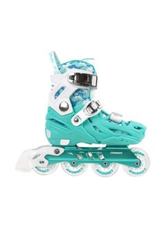 Buy Cougar 315 Roller Skates Adjustable Roller Skates with 4 Light Up PU Wheels Outdoor Indoor Roller Skates for Boys Girls Beginner Adults,Color:Green, in Egypt