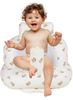 اشتري Baby Inflatable Seat for Babies 3 Months and Up, Baby Support Seat Summer Toddler Chair for Sitting Up, Baby Shower Chair Floor Seater Gifts with Storage Case في الامارات