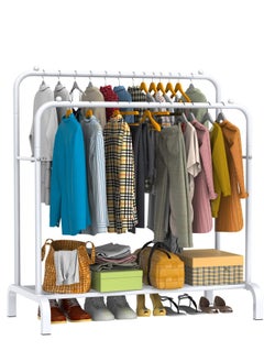 اشتري Clothes Organizer And Holder Metal Stand White 110x55x146cm في السعودية