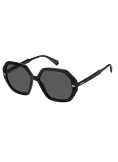 Buy Women Octagonal Sunglasses PLD 4124/S  BLACK 56 in UAE