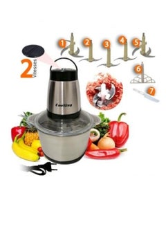 Buy 650W Electric Meat Chopper and Grinder, Stainless Steel Food Processor for Vegetable and Fruits 3L in UAE