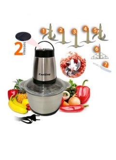 Buy 650W Electric Meat Chopper and Grinder, Stainless Steel Food Processor for Vegetable and Fruits 3L in UAE