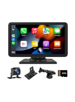 Buy [2024 Upgrade] Portable Car Stereo with Wireless Carplay & Android Auto, 7" Touch Screen Portable Car Radio with Apple Airplay,Bluetooth, Mirror Link, Voice Control or Windshield Mount in Saudi Arabia