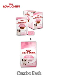 اشتري Feline Health Nutrition Kitten Food 2 Kg And Gravy Food 12 x 85G Combo Pack في الامارات