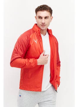 Buy Men Sportswear Fit Training Track Jacket, Red in Saudi Arabia