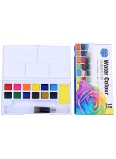 Buy Watercolor Paints Set 12 -colour + Color brush pen in Egypt