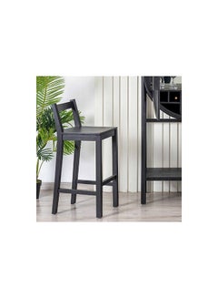 اشتري Charcoal Bar Chair Solid Wood Black في الامارات
