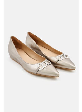 Buy Women Katalie Slip On Flats Shoes, Sliver in Saudi Arabia