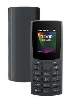 اشتري هاتف Nokia 106 ثنائي الشريحة بلوحة مفاتيح مع بطارية طويلة الأمد وراديو FM لاسلكي ومشغل MP3 وفتحة لبطاقة MicroSD في الامارات