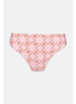 Buy Women Printed Swim Bottom, Pink in Saudi Arabia