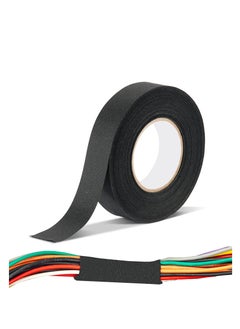 اشتري 2 Pcs Wire Harness Tape, Wire Loom Tape High Temp Wiring Loom Harness Electrical Tape Self-Adhesive Felt Cloth Electric Tape Black for Automotive Engine Electrical Wrap Cable Fixed 20 Meters في السعودية