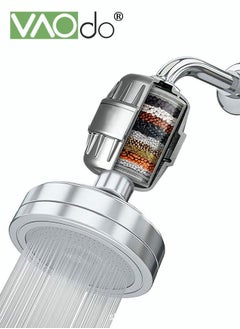 اشتري High Pressure Shower Filter Head for People with Dry Hair and Skin Water Softener with Filter Shower Head Helps Remove Chlorine and Impurities في السعودية