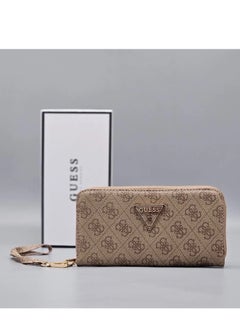 Buy GUESS Women Brand Logo Printed Zip Around Wallet in UAE