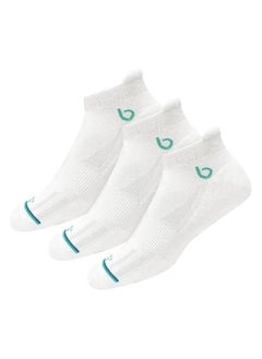 Buy BAMBOS Unisex Eco Touch Athletic Ankle Bamboo Socks for Men & Women Running, Badminton & Gym, Pack of 3 (Size UK 7-11, White) in UAE