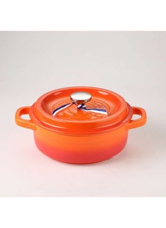 Buy Ceramic Direct Fire 2.5 L Casserole, Orange in UAE