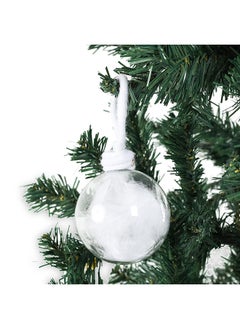 Buy Glass Xmas Ball with Feathers, Multicolour in UAE