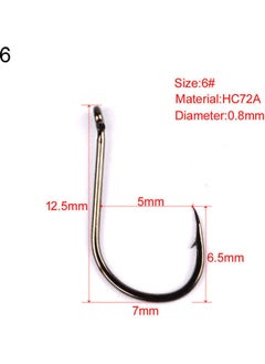 Buy 200Pcs Strong Carbon Steel Sharp Single Fish Fishing Hooks Bait Tackle Tool 20 x 10 20cm in UAE