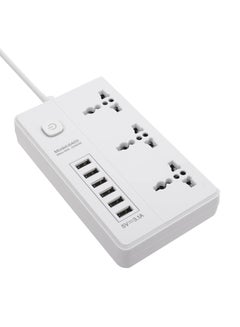 CAROSKI -Tower Extension Cord, 6-Power Socket with 4 USB Charger