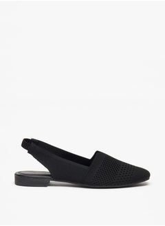 Buy Women's Textured Sling Back Slip-On Pointed Toe Ballerinas in UAE