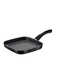 Buy Paris+ 28cm 2.3L Black Aluminum Skillet Grill with Interior Starflon Excellent PFOA Free Nonstick Coating and Black Exterior Silicon Coating in UAE