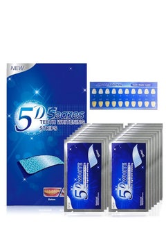 Buy Teeth Whitening Strips 5D WHITE Contains No Harmful Substances Effective Home Use Tooth Whitening Kit Mint Flavor 10 Pouches in Egypt