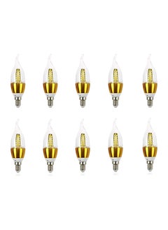 Buy Mshaa10 Piece LED Candle Bulbs 5w Yellow in Egypt