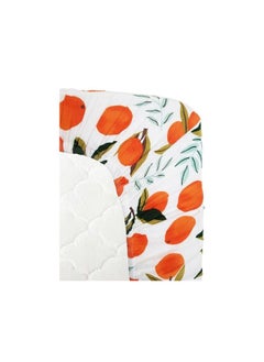 Buy Organic Bamboo Muslin Fitted Sheet - Orange Fields in UAE