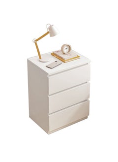 Buy Nightstand | Sharpdo Bedside Table Simple Modern Bedroom Nightstands Wooden Minimalist Multi-function Light Luxury Style Bedside Storage Small Cabinet 40x40x55 Cm - Off White in Saudi Arabia